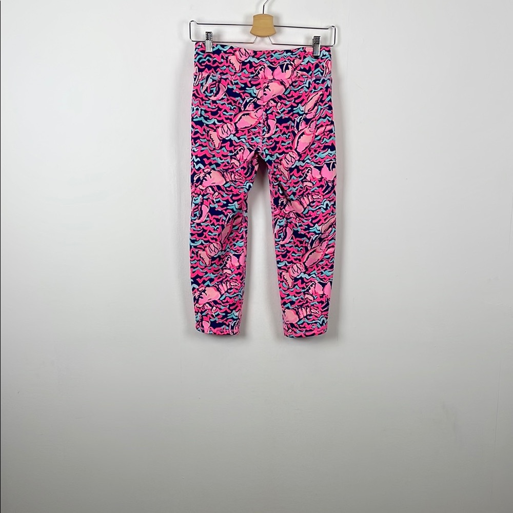 Lilly Pulitzer Luxletic Weekender Pink and Blue Losbstah Roll Women's M Leggings - Picture 5 of 8